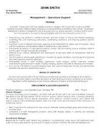 Business Operation Manager Resume Sample Of Manager Resume