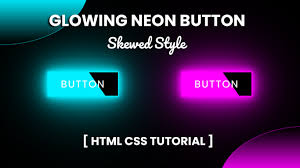 glowing neon on html css skewed style
