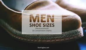 men s shoe size chart measurement