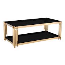 Cappy Black Glass Coffee Table With
