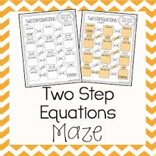 Two Step Equations Worksheet Maze