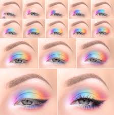 pride makeup tutorial rainbow makeup