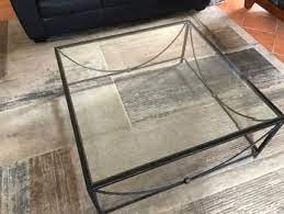 Wrought Iron And Glass Coffee Table