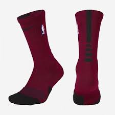 Details About Nba Nike Elite 1 5 Cushioned Crew Team Red Black Basketball Socks New Sx5867 677