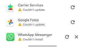 can t update apps on google play