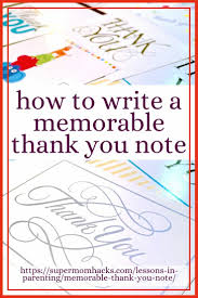 how to write a memorable thank you note