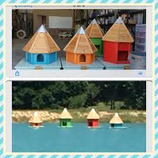 How to build a floating duck house. Pond Decor Floating Duck House