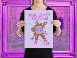 Girl Queen Pussy Boss Toad Print Toad Fairy Print - Etsy Norway