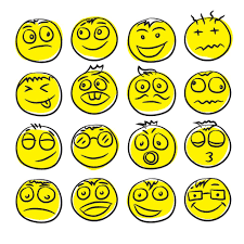 funny faces emoticon design perfect