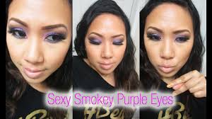 tutorial smokey dramatic purple eyes