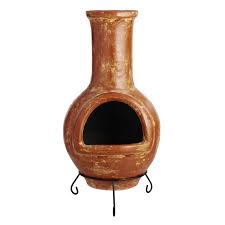 Classic Handmade Ruby Clay Chimenea