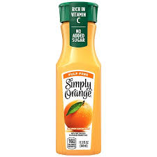 simply 100 juice orange pulp free