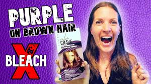 dying brown hair purple without