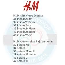 Size Chart Womens Fashion Womens Clothes On Carousell