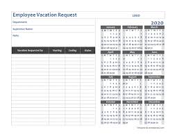 Annual leave staff template record / application for leave | download free & premium templates. 2020 Business Employee Vacation Request Free Printable Templates
