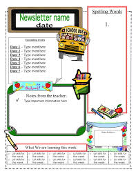 Free Editable Classroom Newsletter Templates Templates 21455