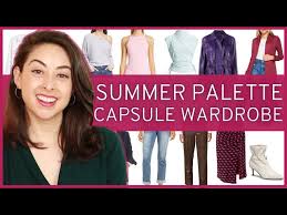 capsule wardrobe in summer colors with