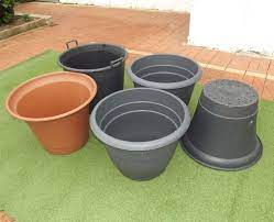 5 X Extra Large Plastic Garden Pots