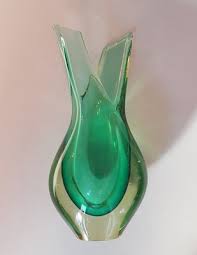 Murano Sommerso Glass Vase 1950s For