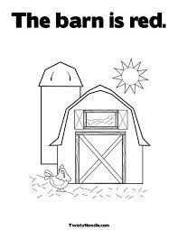 Here is our collection of 25 free coloring pages of animals to print for kids of all ages. The Barn Is Red Coloring Page Farm Theme Preschool Farm Books Farm Preschool