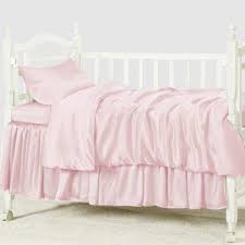 Light Pink 100 Silk Crib Bedding Set