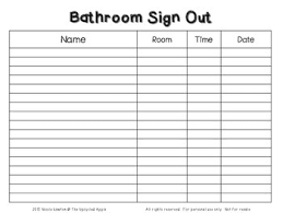 Bathroom Sign In Sheet My Web Value