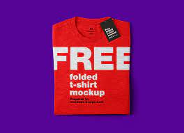free folded t shirt mockup psd good