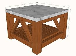 Diy Stone Top Coffee Table Plans