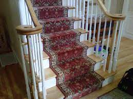 a persian stair runner in a luscious