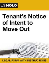 tenant s notice of intent to move out