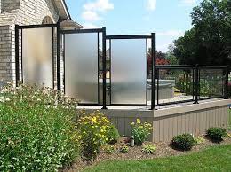 Privacy Screen Aluminum With Glass