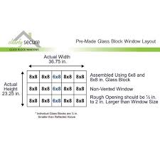 Non Vented Glass Block Window 3824sic