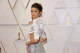 Crop Top and Silver Skirt to Oscars 2022