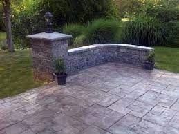 Stamped Concrete Patio With Pavers