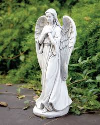 Napco Praying Angel Garden Statue White