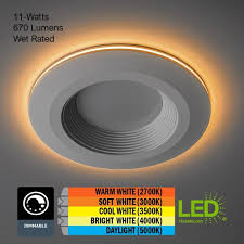 This process works best when your halo home fixture is powered and within about 100 feet of your. Commercial Electric 6 In Selectable Cct Integrated Led Recessed Light Trim With Night Light Feature 670 Lumens 11 Watt Dimmable 53804101 The Home Depot