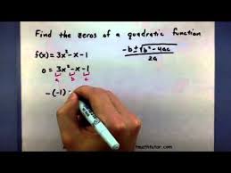 The Zeros Of A Quadratic Function
