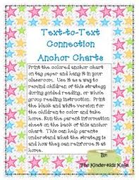 Text To Text Connection Anchor Charts By Kinder Kids Kafe Tpt