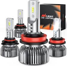 nilight 9005 h11 led headlight bulbs kit 350 brightness hb3 high beam h11 low beam led bulbs combo 6000k cool white mini size 4 pack