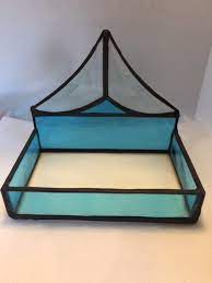 3 X 5 Blue Stained Glass Soap Dish