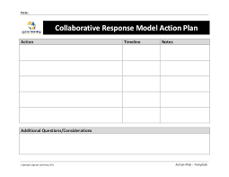 Collaborative Response Model Action Plan Template