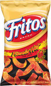 fritos flamin hot flavored corn chips