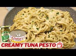 super creamy tuna pesto pasta you