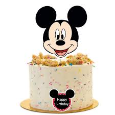 mickey mouse birthday cake topper red