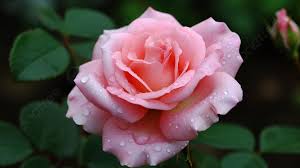 pink rose with water droplets wallpaper
