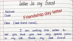 letter to my friend letter on