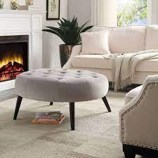 The multi purpose coffee table ottoman with it's stylish tight top finish truly accomplishes the clean look of elegance it was designed to. World Market Round Ottoman Furniture Tufted Ottoman Coffee Table Ottoman