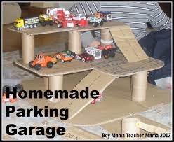 boy mama homemade parking garage boy