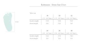 Bubbatoes Shoes Size Chart 18 28a Kiddiposh