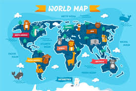 kids world map images free